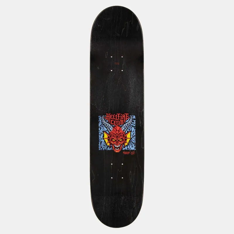 Stranger Things X Santa Cruz Hellfire Club Skateboard Deck-2