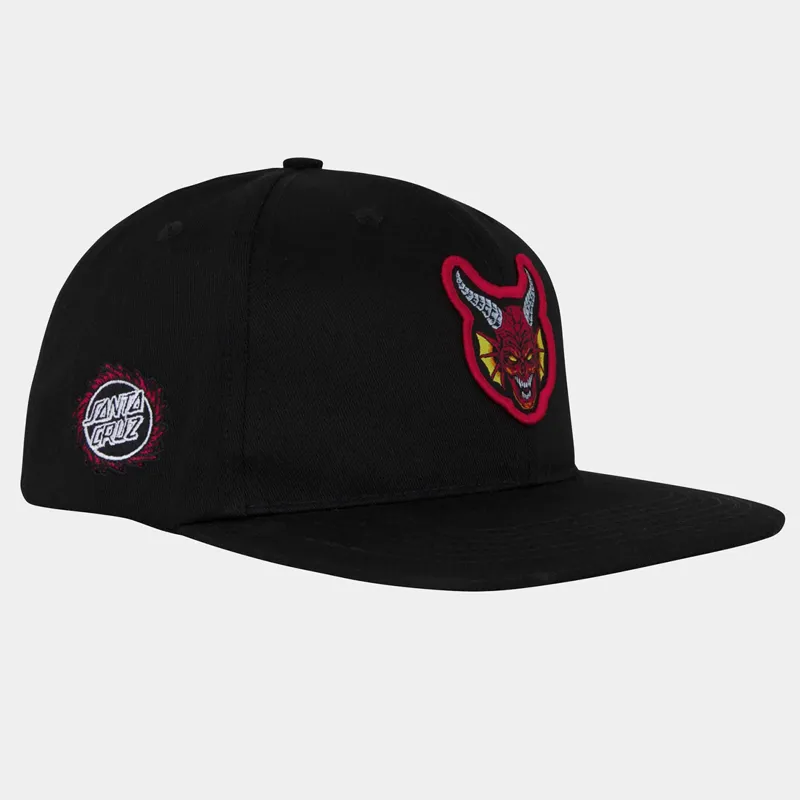 Stranger Things X Santa Cruz Hellfire Club Snapback Cap in Black-1