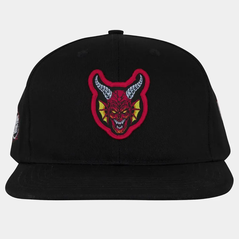 Stranger Things X Santa Cruz Hellfire Club Snapback Cap in Black-2