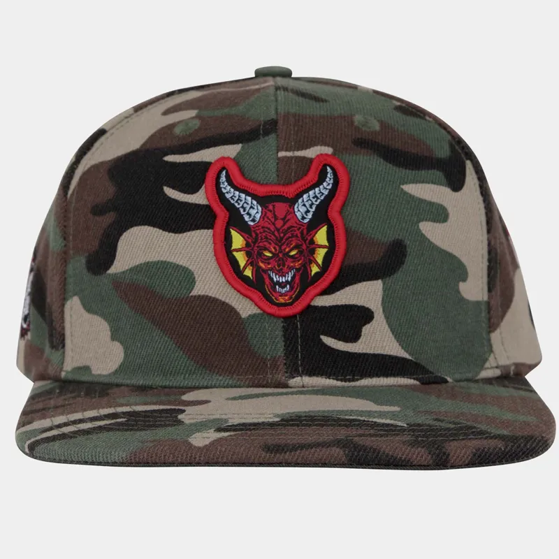 Stranger Things X Santa Cruz Hellfire Club Snapback Cap in Camo-2