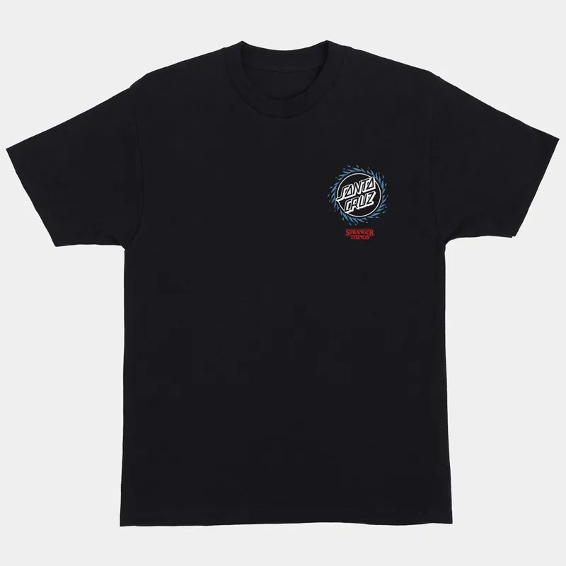 Stranger Things X Santa Cruz Hell Fire Tee in Black-1