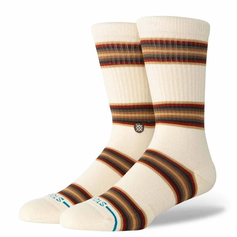 Stance Hill Tops Crew Sock in Canvas - SIZE Large