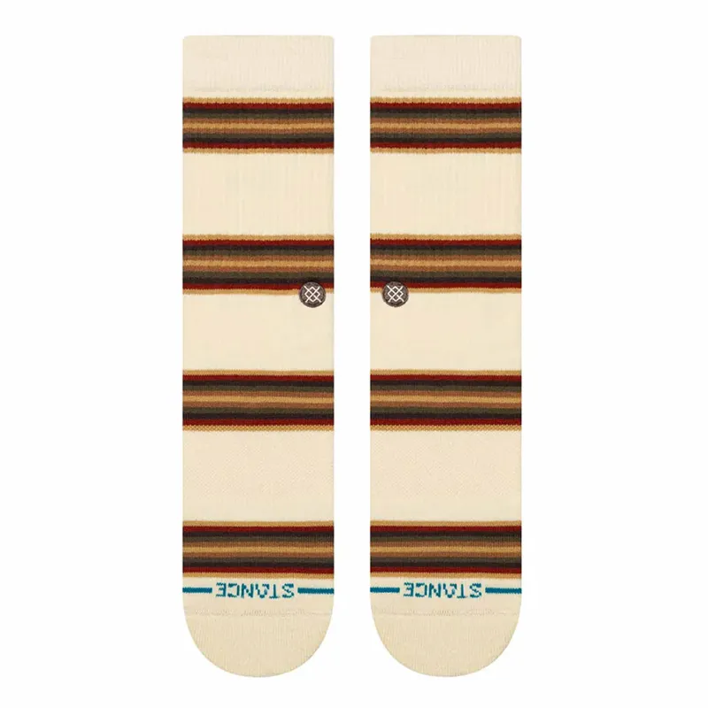 Stance Hill Tops Crew Sock in Canvas - SIZE Large-1