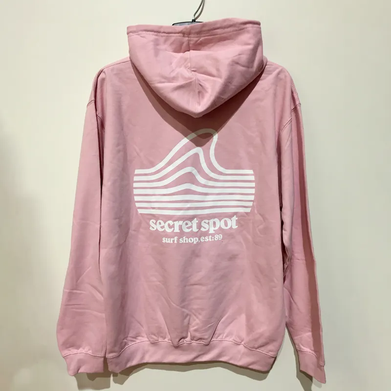 Secret Spot Logo Hoodie in Baby Pink