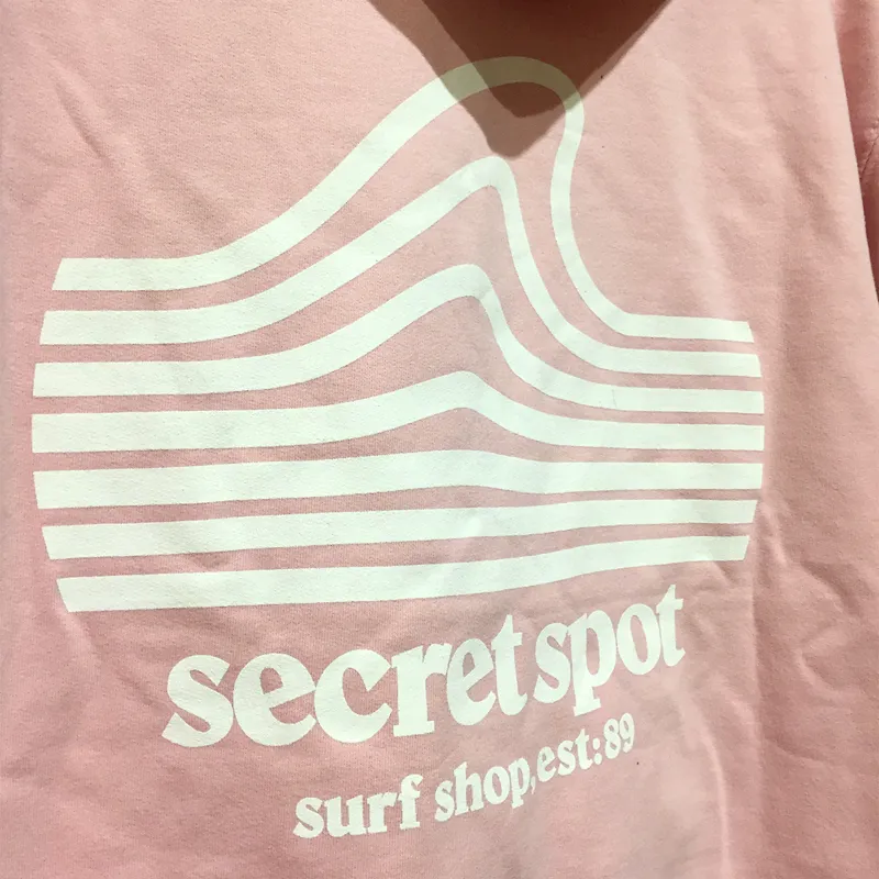 Secret Spot Logo Hoodie in Baby Pink-1