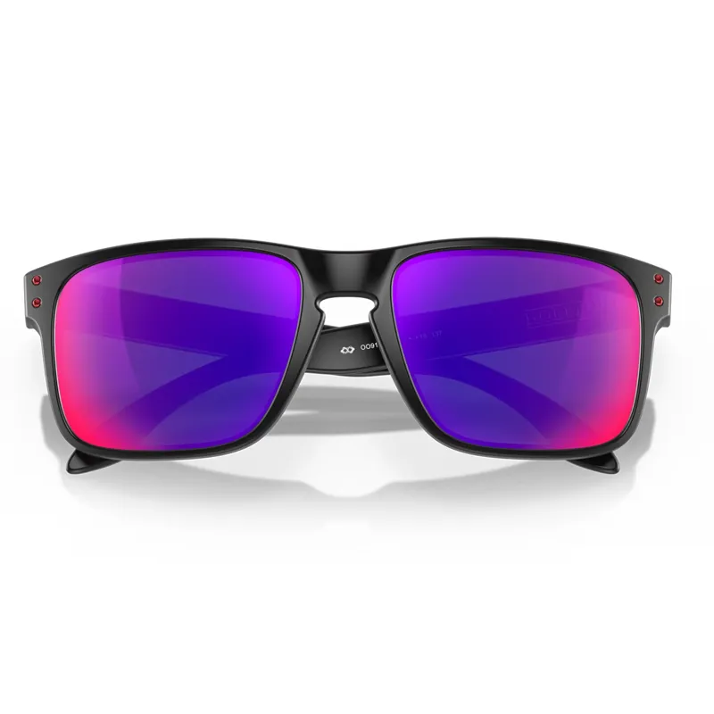 Oakley Holbrook Sunglasses with Red Iridium Lenses and Matte Black Frames-4