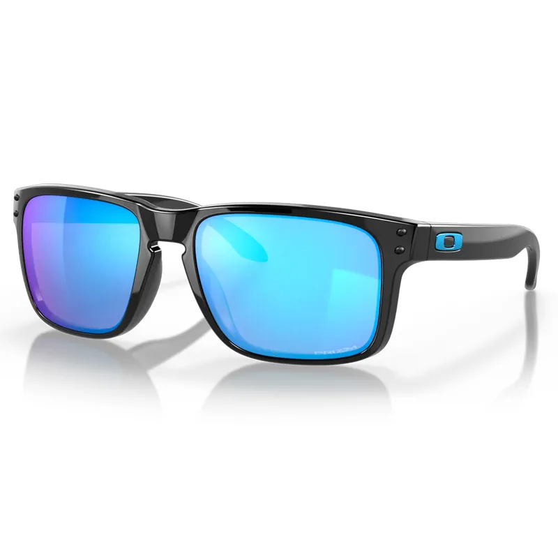Oakley Holbrook Sunglasses with Prizm Sapphire Lenses and Polished Black Frames