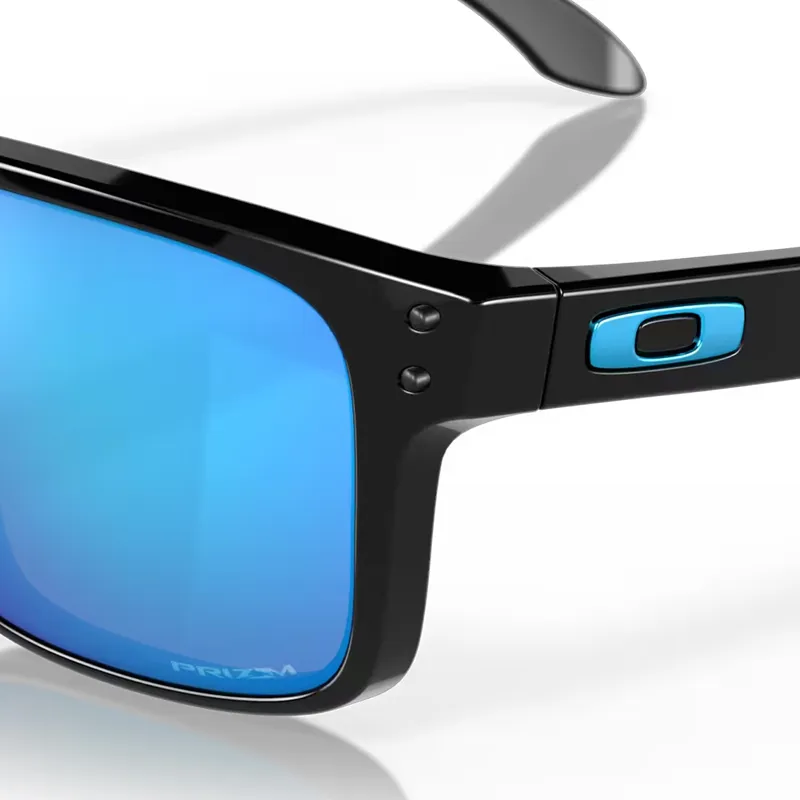 Oakley Holbrook Sunglasses with Prizm Sapphire Lenses and Polished Black Frames-5