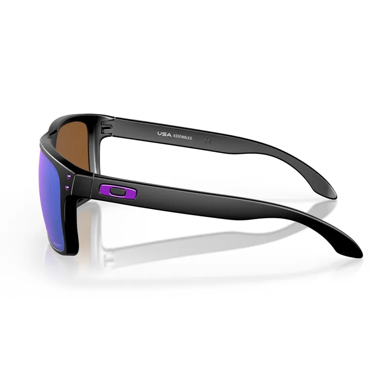 Oakley Holbrook XL Sunglasses with Prizm Violet Lenses and Matt Black Frames-2