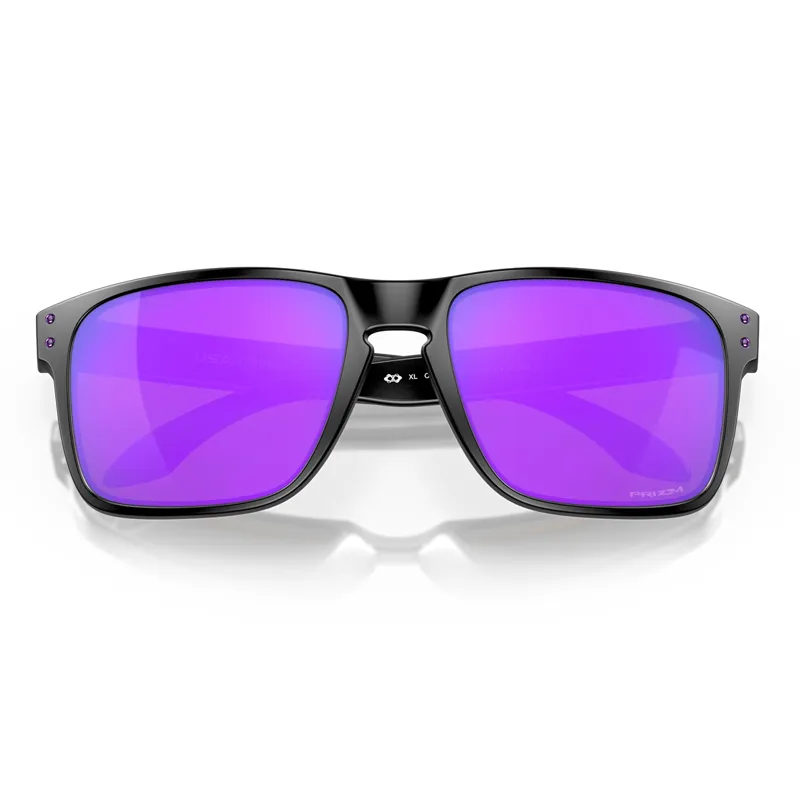 Oakley Holbrook XL Sunglasses with Prizm Violet Lenses and Matt Black Frames-4