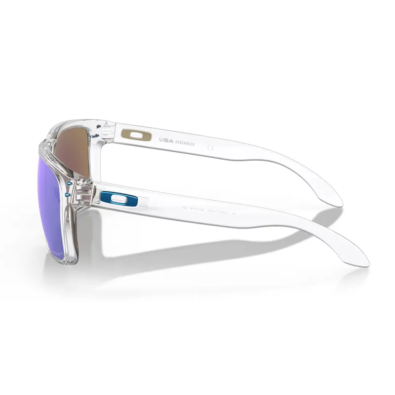 Oakley Holbrook XL Sunglasses with Prizm Sapphire Polarized Lenses and Polished Clear Frames-2