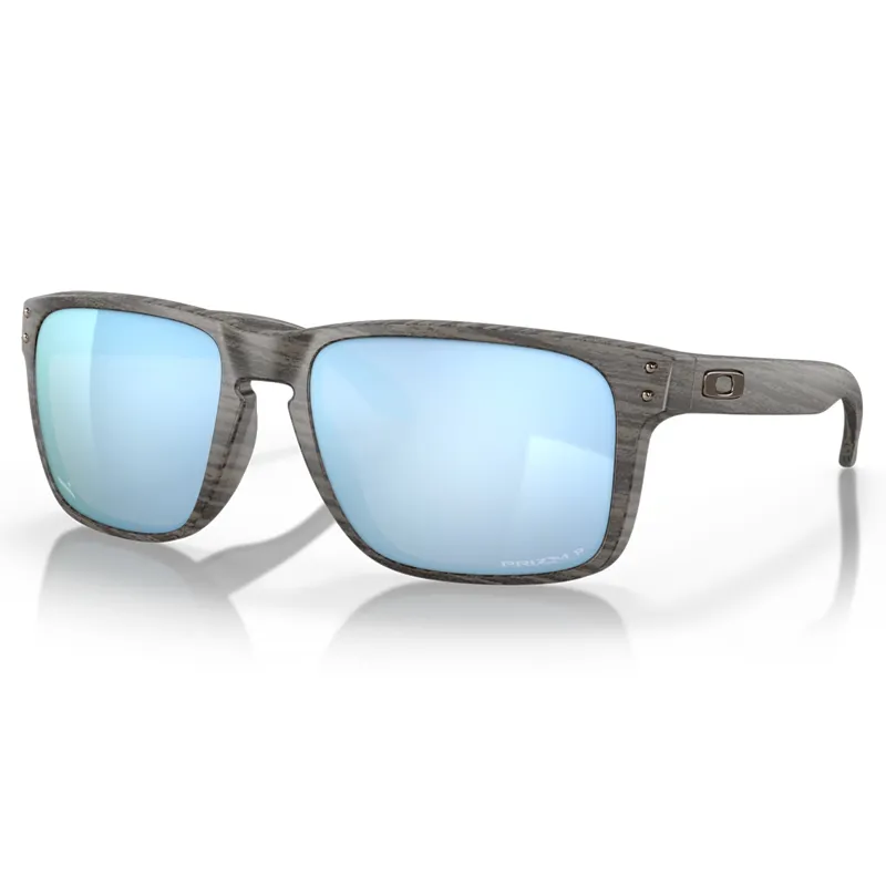 Oakley Holbrook XL Sunglasses with Prizm Deep Water Polarized Lenses and Woodgrain Frames