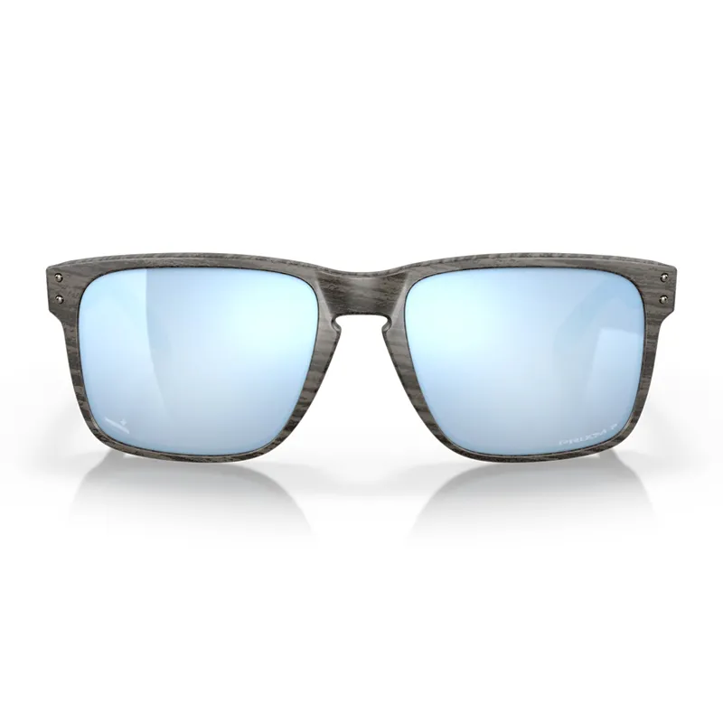 Oakley Holbrook XL Sunglasses with Prizm Deep Water Polarized Lenses and Woodgrain Frames-1