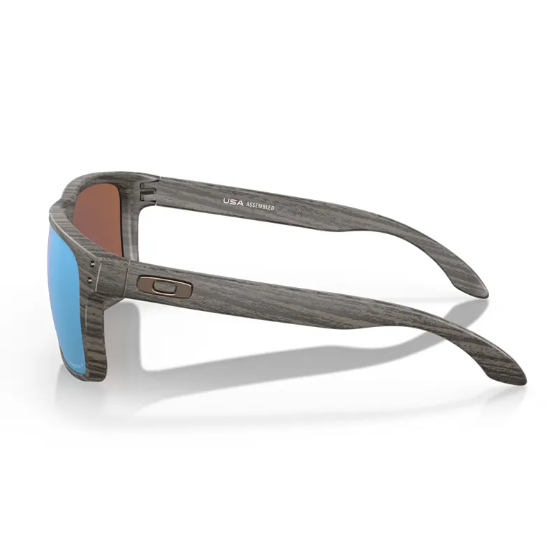 Oakley Holbrook XL Sunglasses with Prizm Deep Water Polarized Lenses and Woodgrain Frames-2