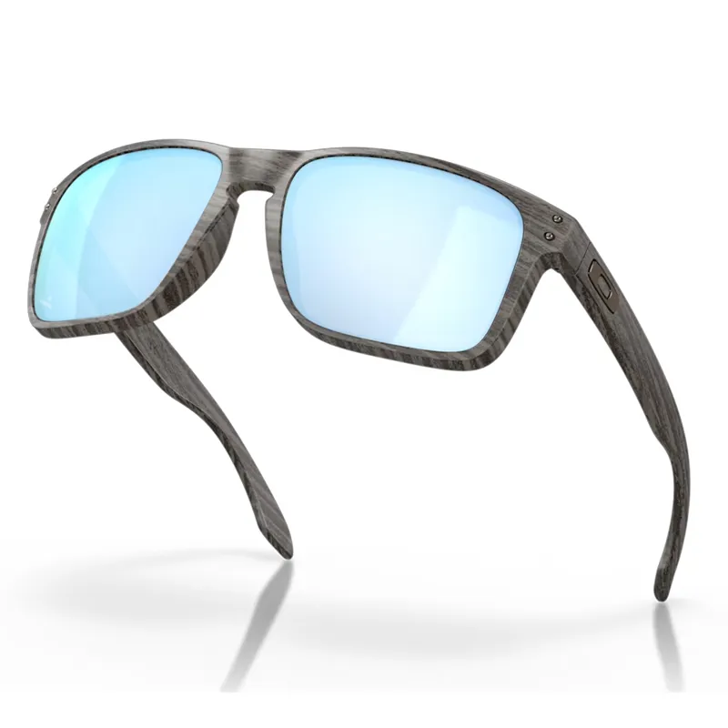 Oakley Holbrook XL Sunglasses with Prizm Deep Water Polarized Lenses and Woodgrain Frames-3