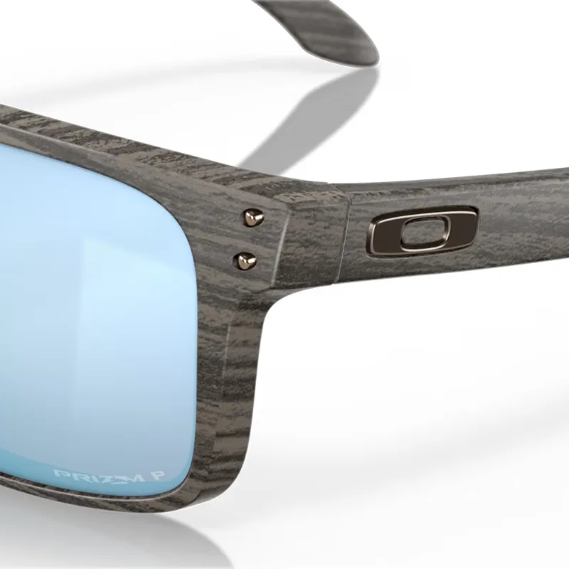Oakley Holbrook XL Sunglasses with Prizm Deep Water Polarized Lenses and Woodgrain Frames-5