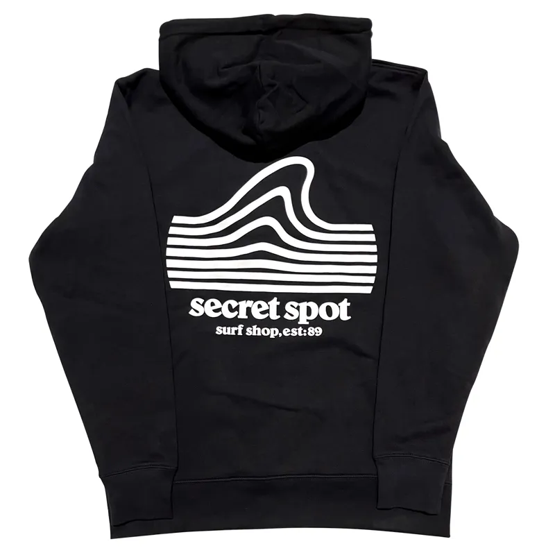 Secret Spot Logo Hoodie in Black/White