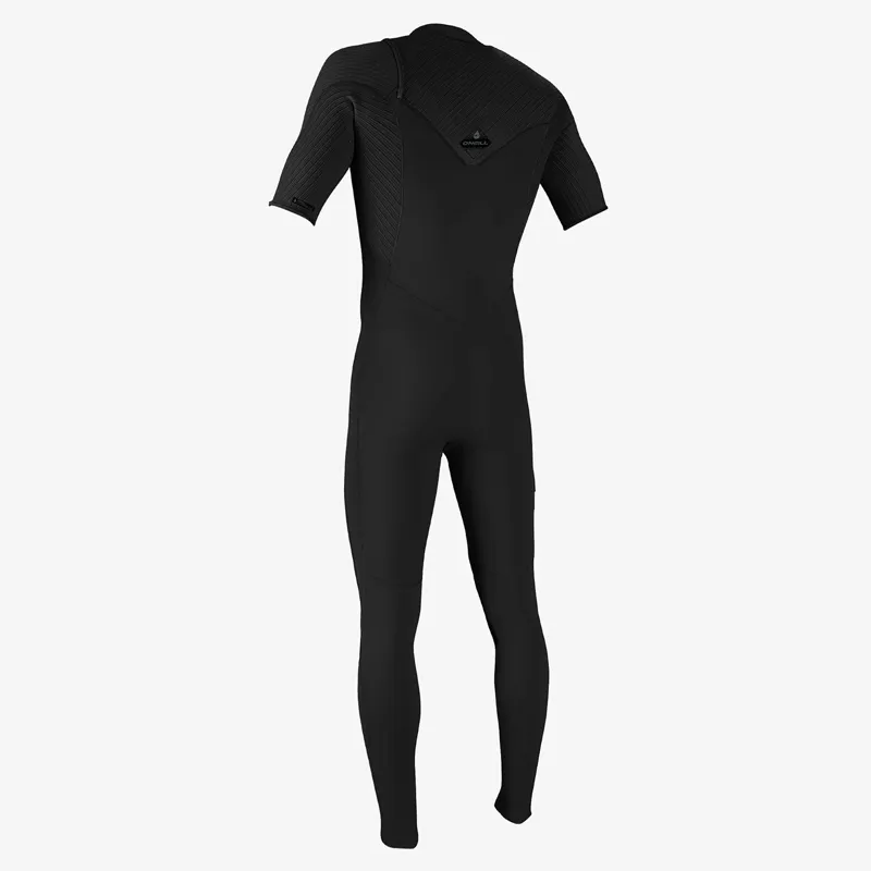 O'Neill Hyperfreak 2mm Chest Zip Short Sleeve Wetsuit in Black-1