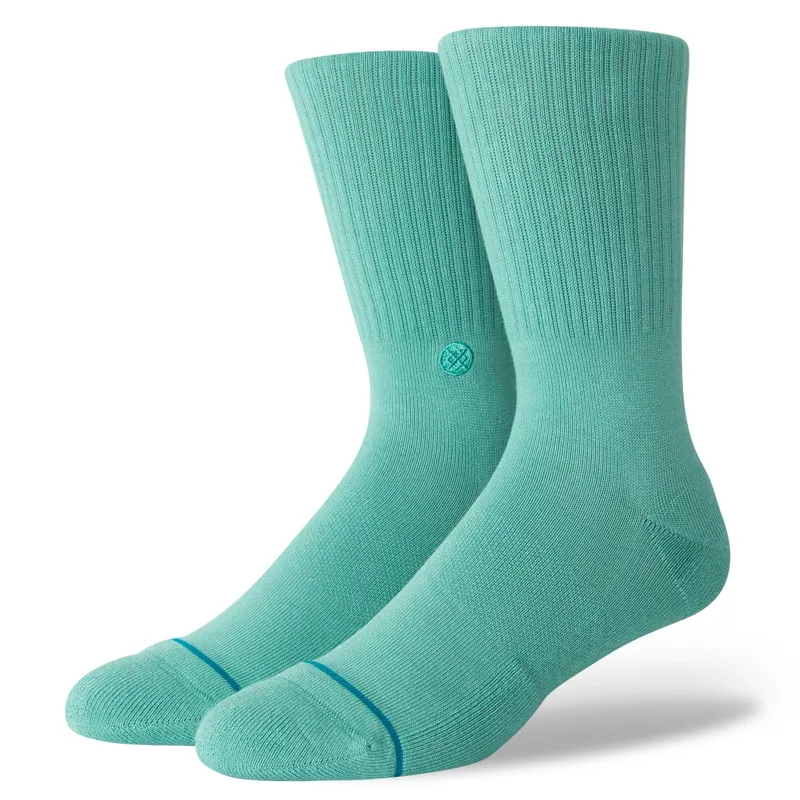 Stance Icon Crew Sock in Turquoise - SIZE Large