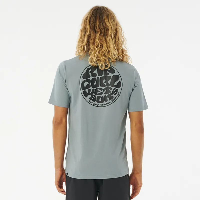Rip Curl Icons Of Surf Short Sleeve UV Tee in Mineral Blue-2