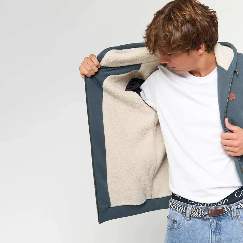 Rip Curl Icons Lined Zipped Hoodie in Pine Night-4