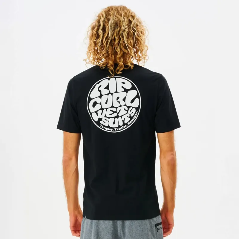 Rip Curl Icons Of Surf Short Sleeve UV Tee in Black