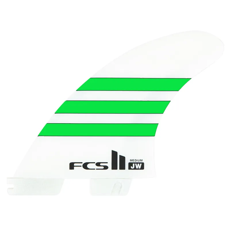 FCS Julian Wilson PG Tri Fin Set in White/Green
