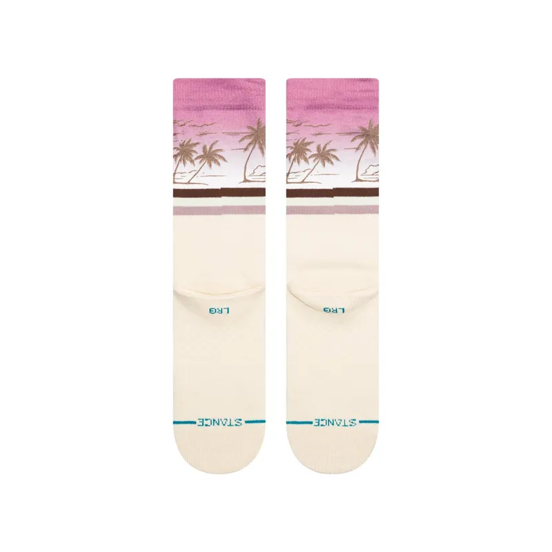 Stance Kaneohe Crew Socks in Off White - SIZE Large-2