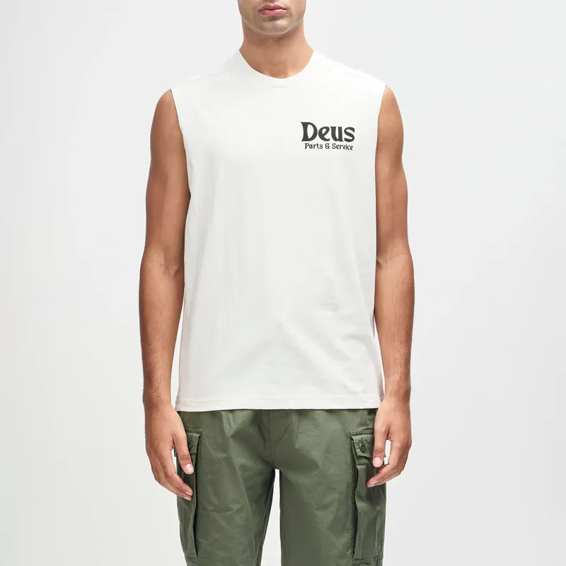 Deus Ex Machina Knucklebones Muscle Tee in Dirty White-4