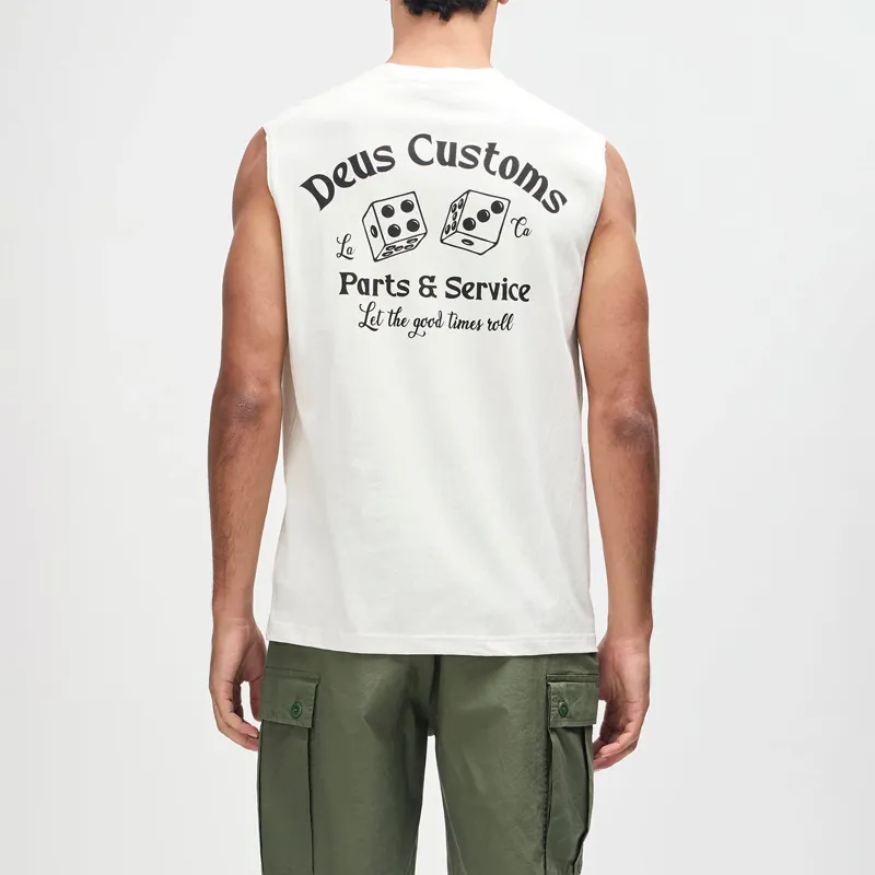 Deus Ex Machina Knucklebones Muscle Tee in Dirty White-5