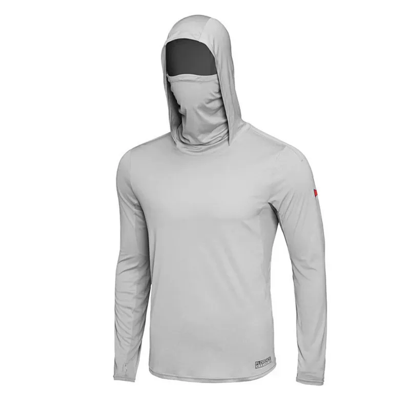 Florence Marine X / Long Sleeve Hooded UPF Shirt / Light Grey