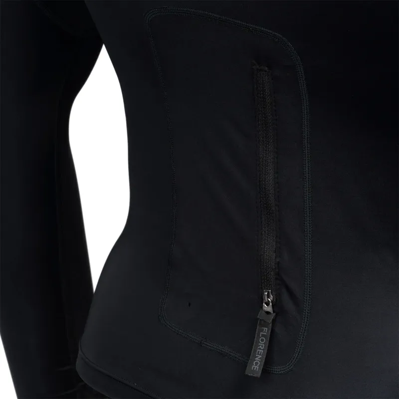 Florence Marine Long Sleeve Utility Pocket Hooded Rashguard in Black-3