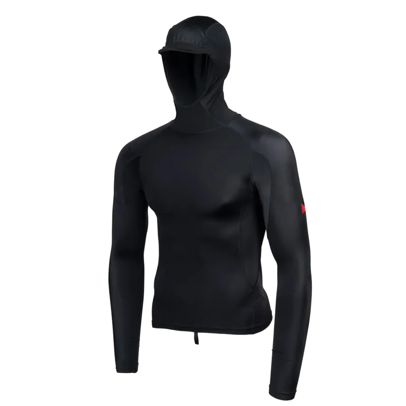 Florence Marine Long Sleeve Hooded Rashguard in Black