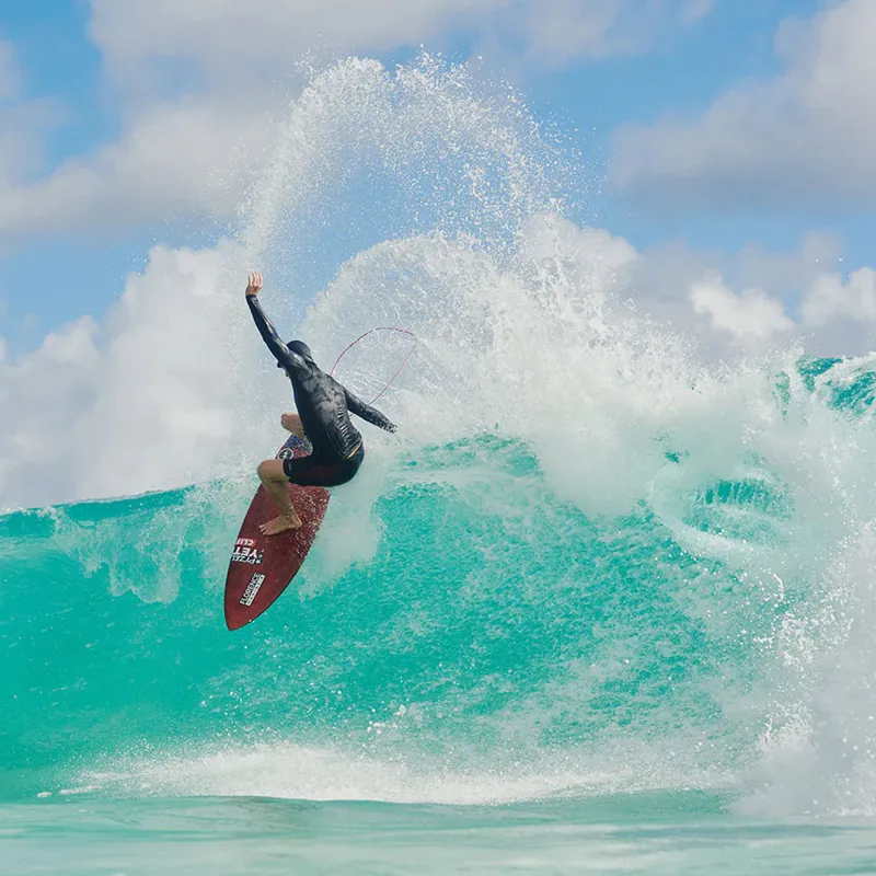 Florence Marine Long Sleeve Hooded Rashguard in Black-4