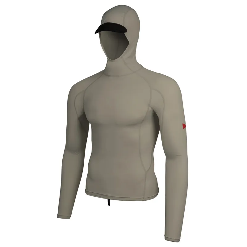 Florence Marine Long Sleeve Hooded Rashguard in Moss Grey