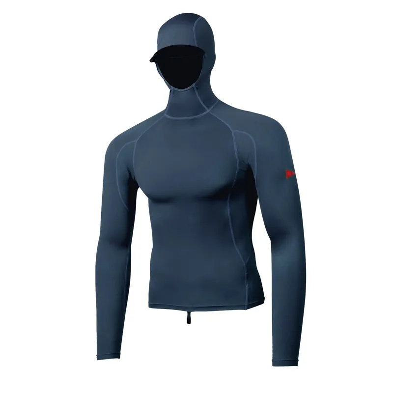 Florence Marine Long Sleeve Hooded Rashguard in Dark Navy