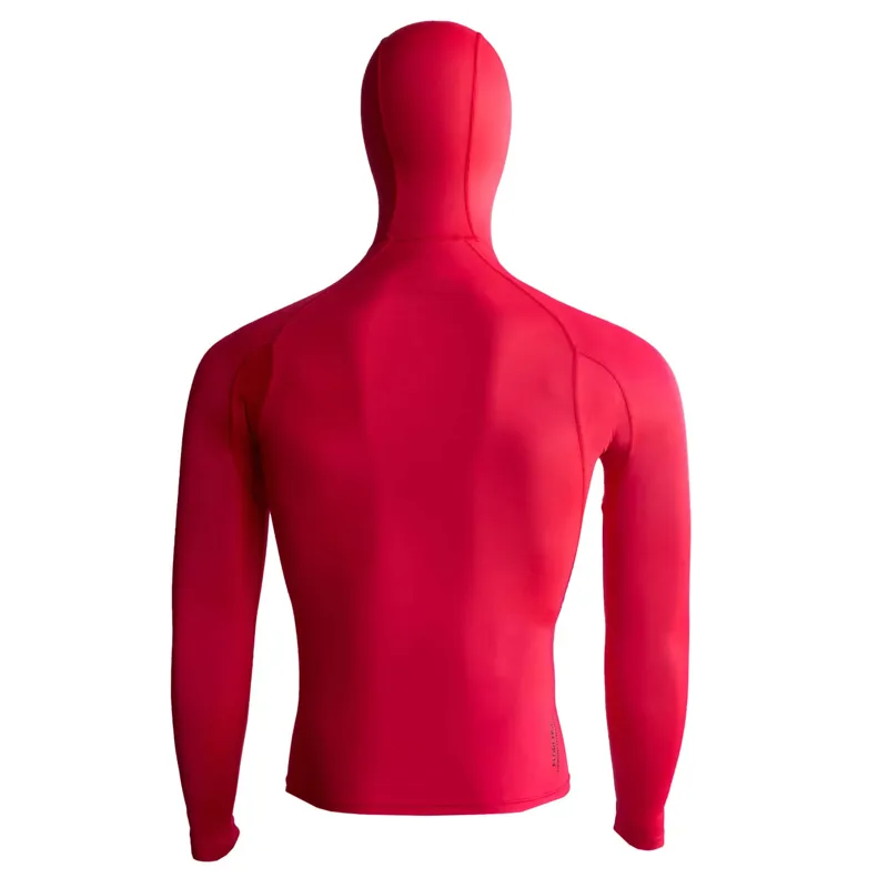 Florence Marine Long Sleeve Hooded Rashguard in Rescue Red-1