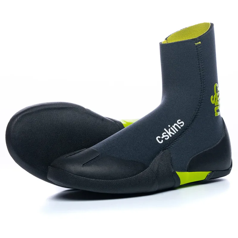 C-Skins / Legend / 3.5mm / Round Toe Boots / Graphite-Green / Junior