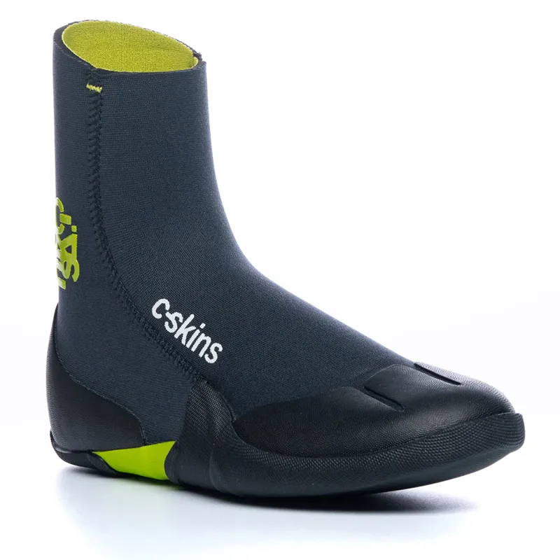 C-Skins / Legend / 3.5mm / Round Toe Boots / Graphite-Green / Junior-1