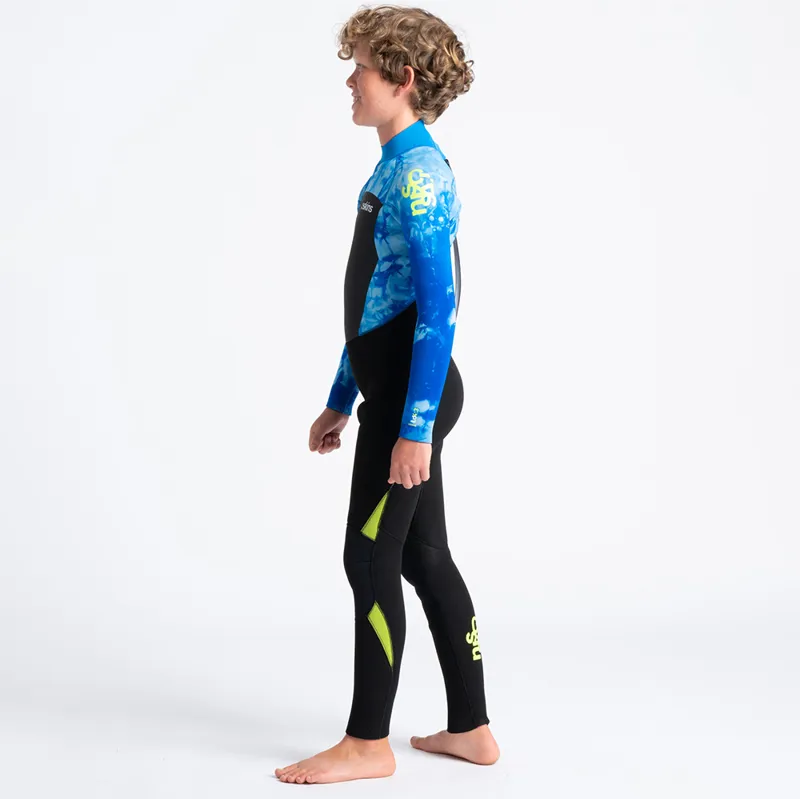 C-Skins / Junior / Legend / 4-3mm / Back Zip / Black-Blue Tie Dye-Lime-6
