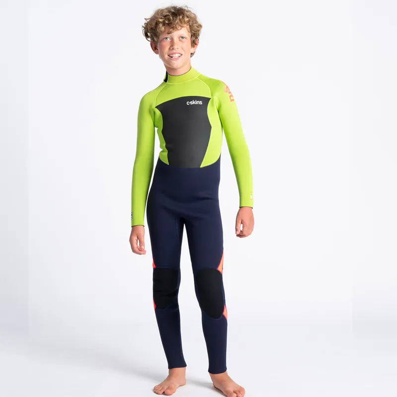 C-Skins / Junior / Legend / 4-3mm / Back Zip / Blue-Lime-Red