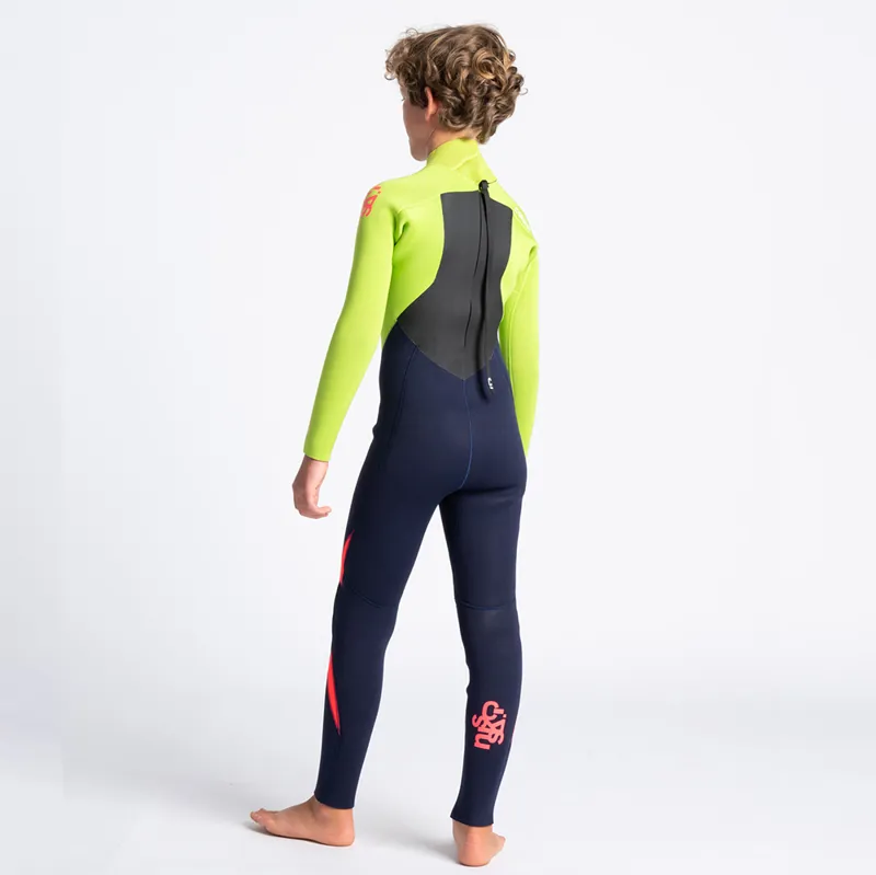 C-Skins / Junior / Legend / 4-3mm / Back Zip / Blue-Lime-Red-3