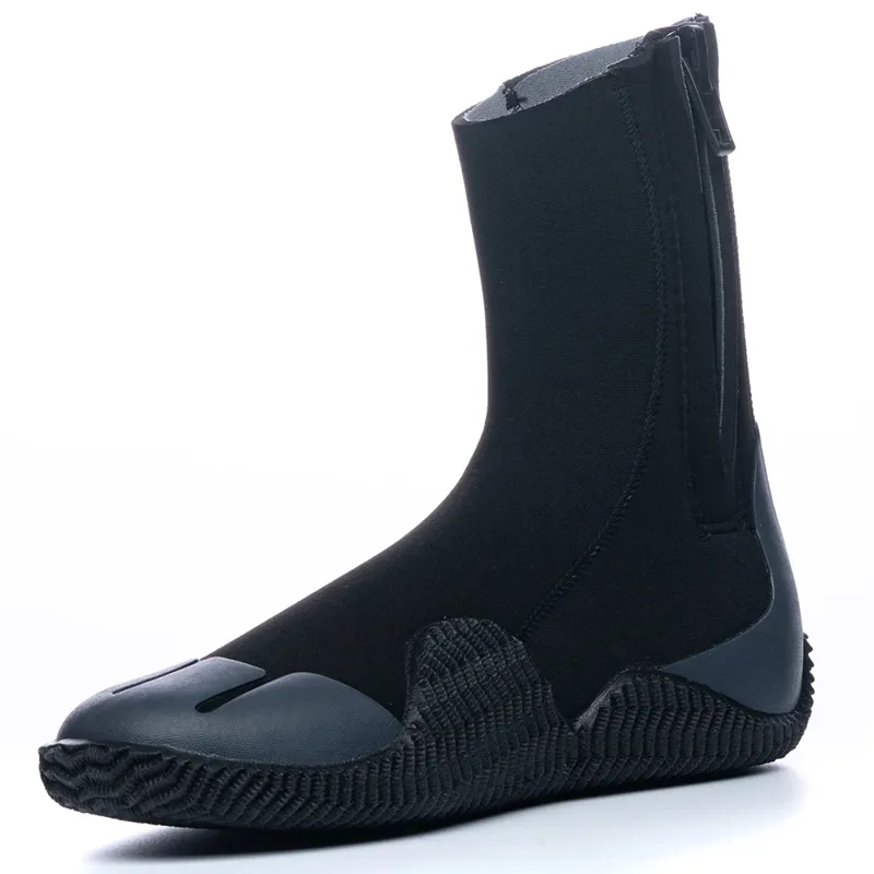 C-Skins Legend 5mm Zipped Wetsuit Boots in Black-Charcoal-1