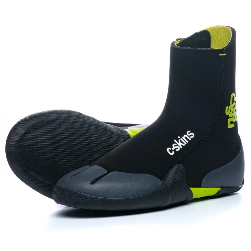 C-Skins Junior Legend 5mm Zipped Wetsuit Boots in Black/Green