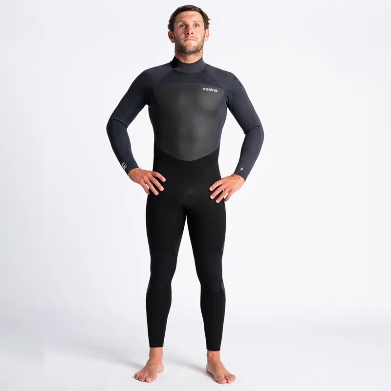 C-Skins / Mens / Legend / 4-3mm / Back Zip / Black-Anthracite-Black-1