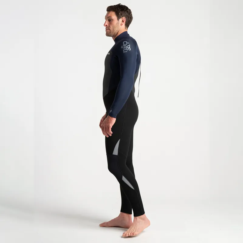 C-Skins / Mens / Legend / 5-4-3mm / Back Zip / Black-Slate Navy-Grey-3