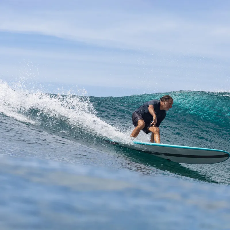 Torq Longboard Surfboard in White/Pinline - Futures-3