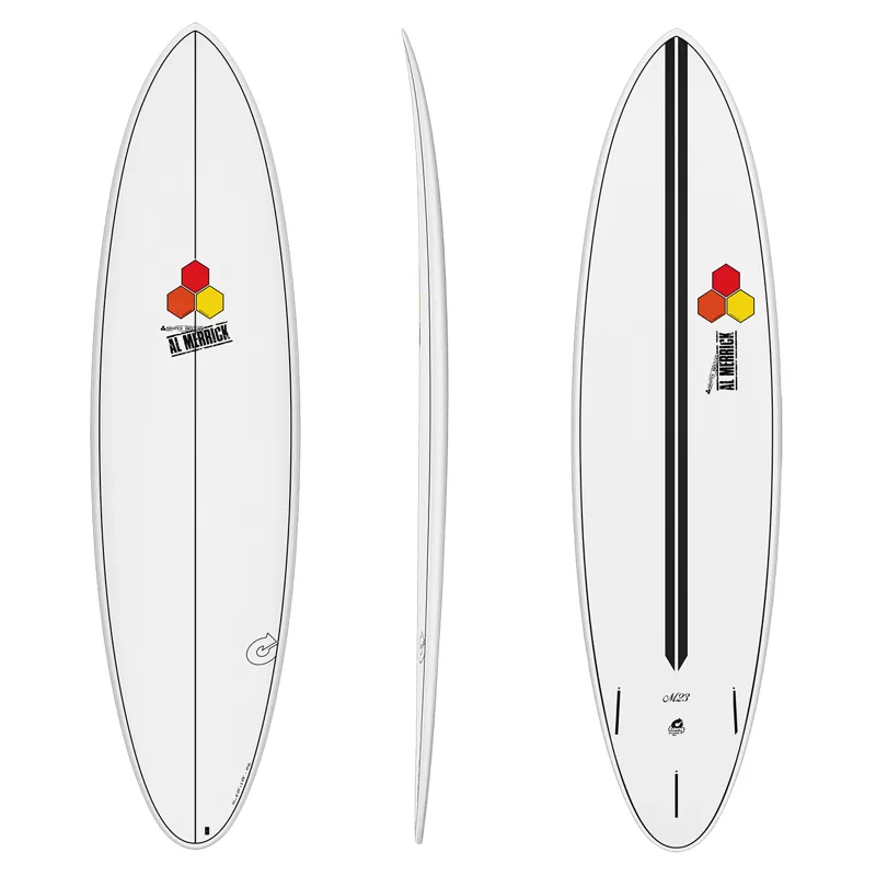 Torq CI M23 Surfboard with White Rails and Pinline - Futures