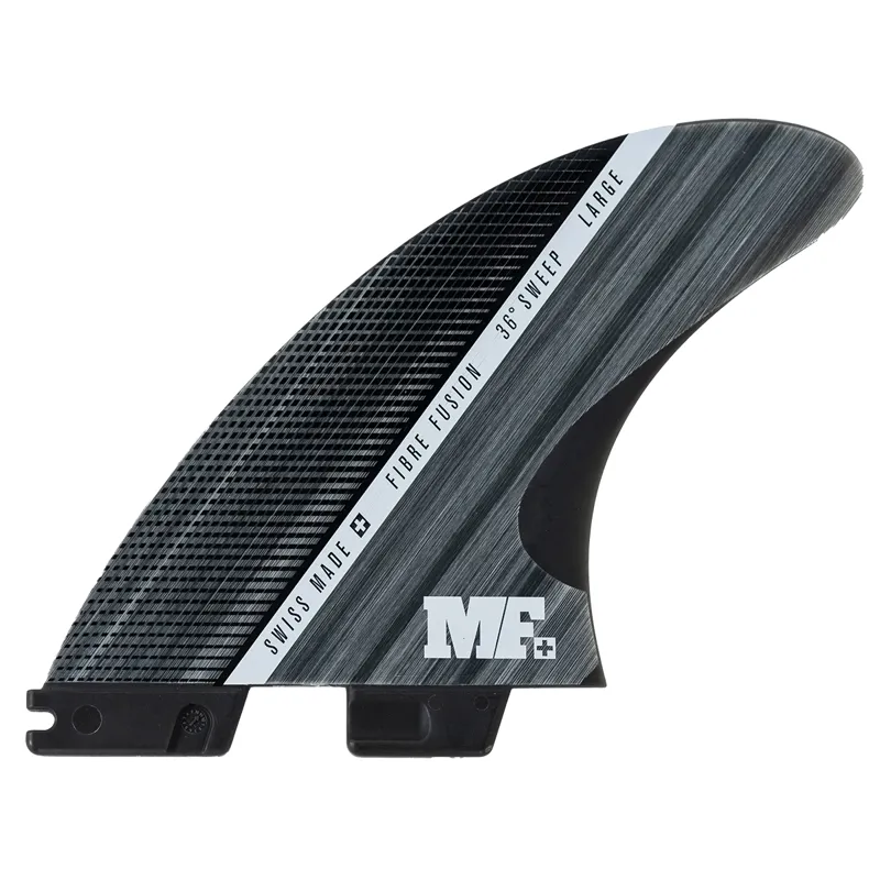 FCS II Mick Fanning GF Fusion Tri Fin Set in Smoke/White-1