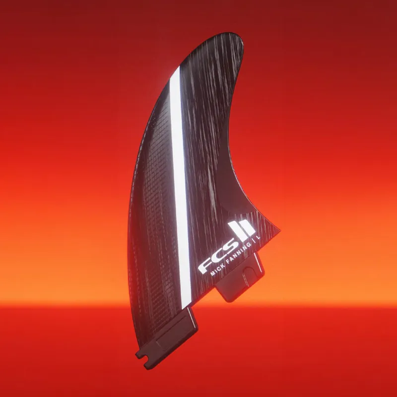 FCS II Mick Fanning GF Fusion Tri Fin Set in Smoke/White-5
